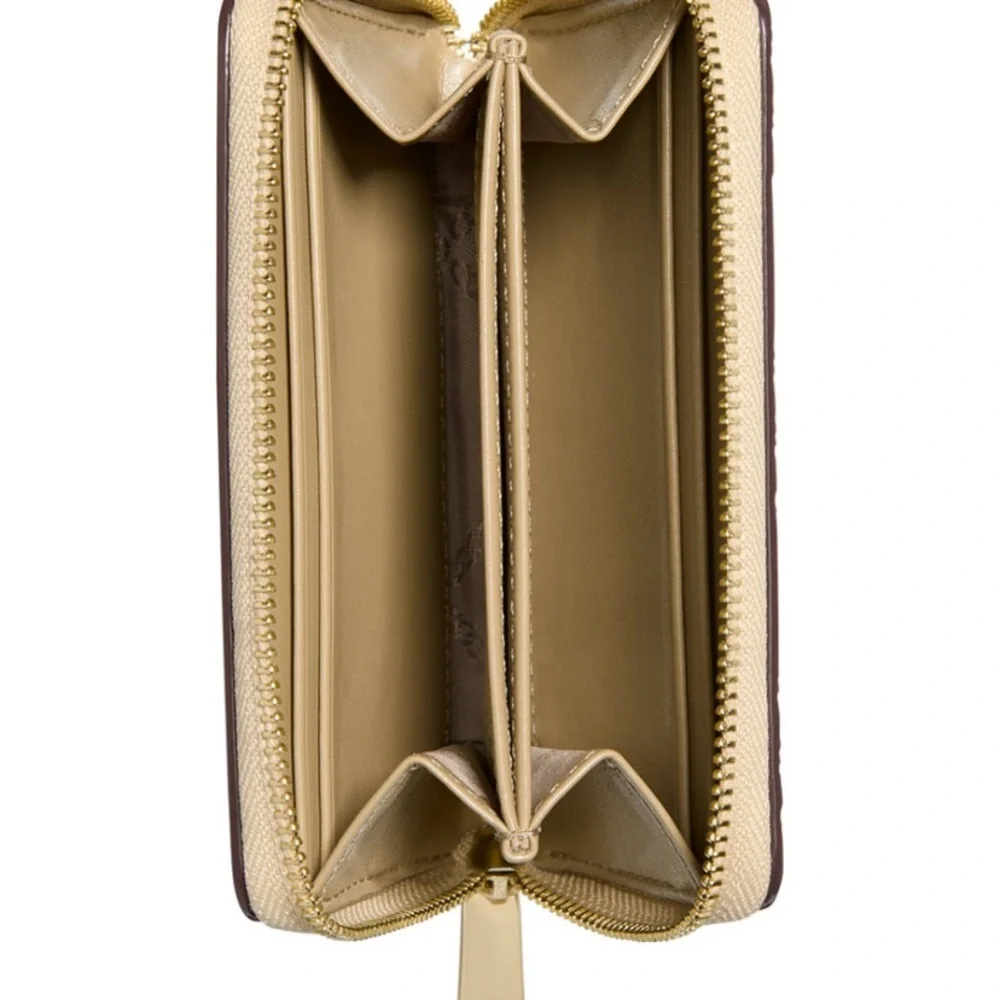 ⭐️MICHAEL KORS⭐️Pale Gold Jet Set Small Zip Around Card Case In Gift Box/NWT - Picture 8 of 9